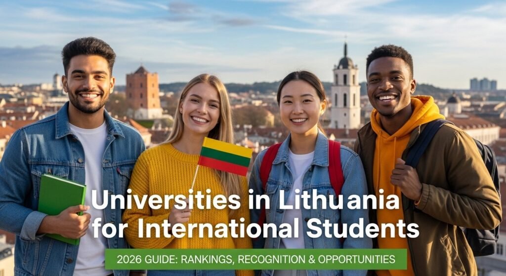 International students in Lithuania with Vilnius landmarks, 2026 guide on Universities in Lithuania
