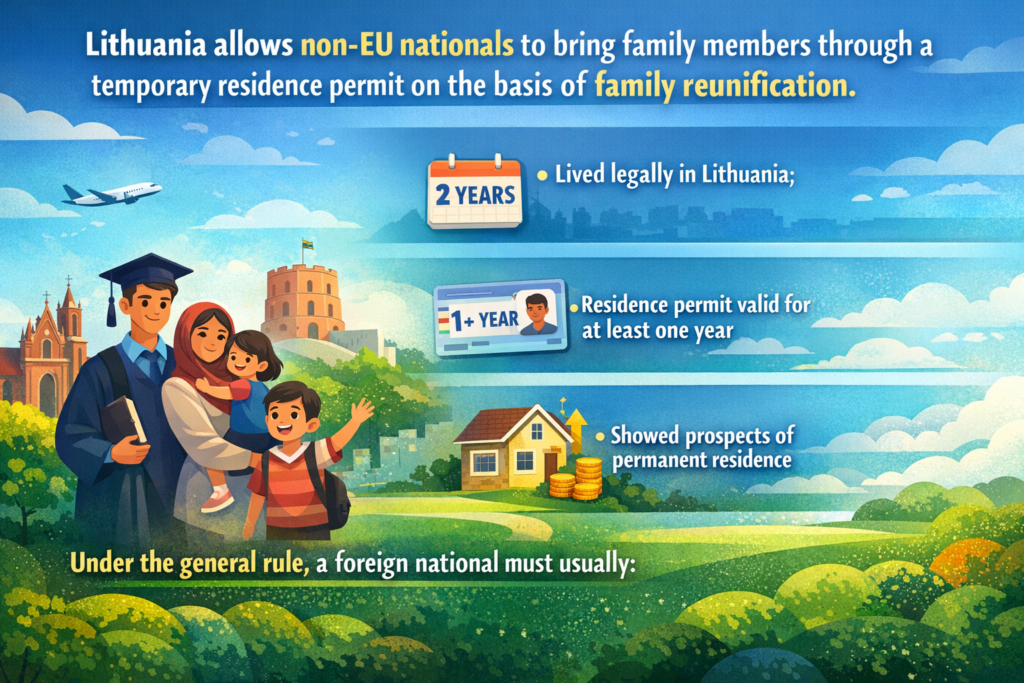 Legally bring family to Lithuania infographic